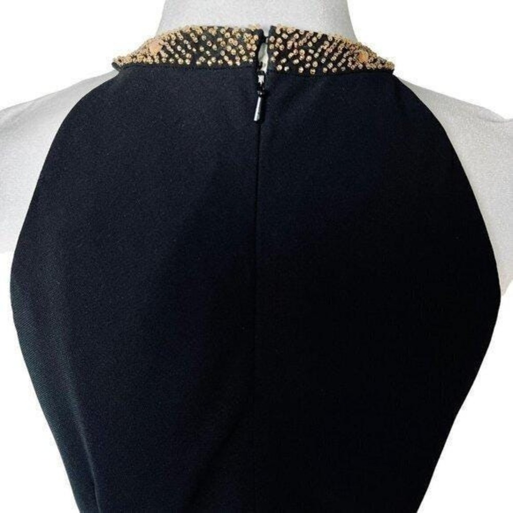 VTG 90s Evan Picone Womens Black Beaded Cocktail Dress Size 16 LBD Formal Event - Picture 7 of 12